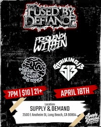 the flyer for fused by defiance